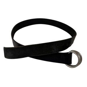 Mountain Khakis Jackson Hole Black Leather Double D Ring Belt Size Medium